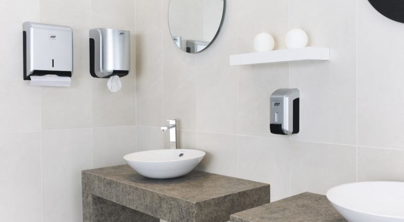 Dispensador Cleanline Cinza Prata Rolo Extra��o Central / Zeta  / Chamin� 